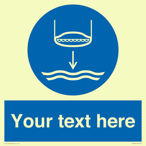 Custom Lower lifeboat to the water in launch sequence